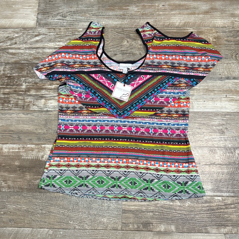 Colorful Patterned Women's Tank Top Size XL